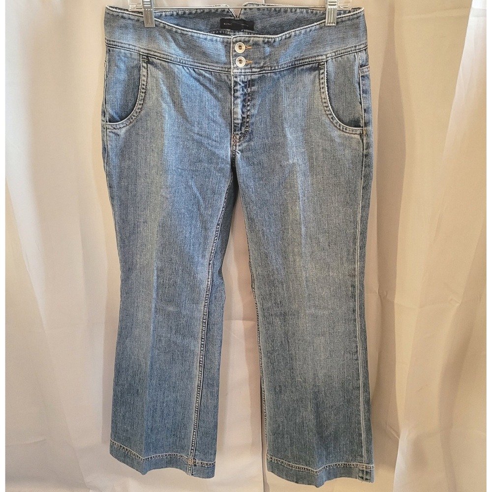 Vtg Banana Republic Women Jeans 8 (fits 12)Stretch Low Rise Y2K Retro Boho 21606